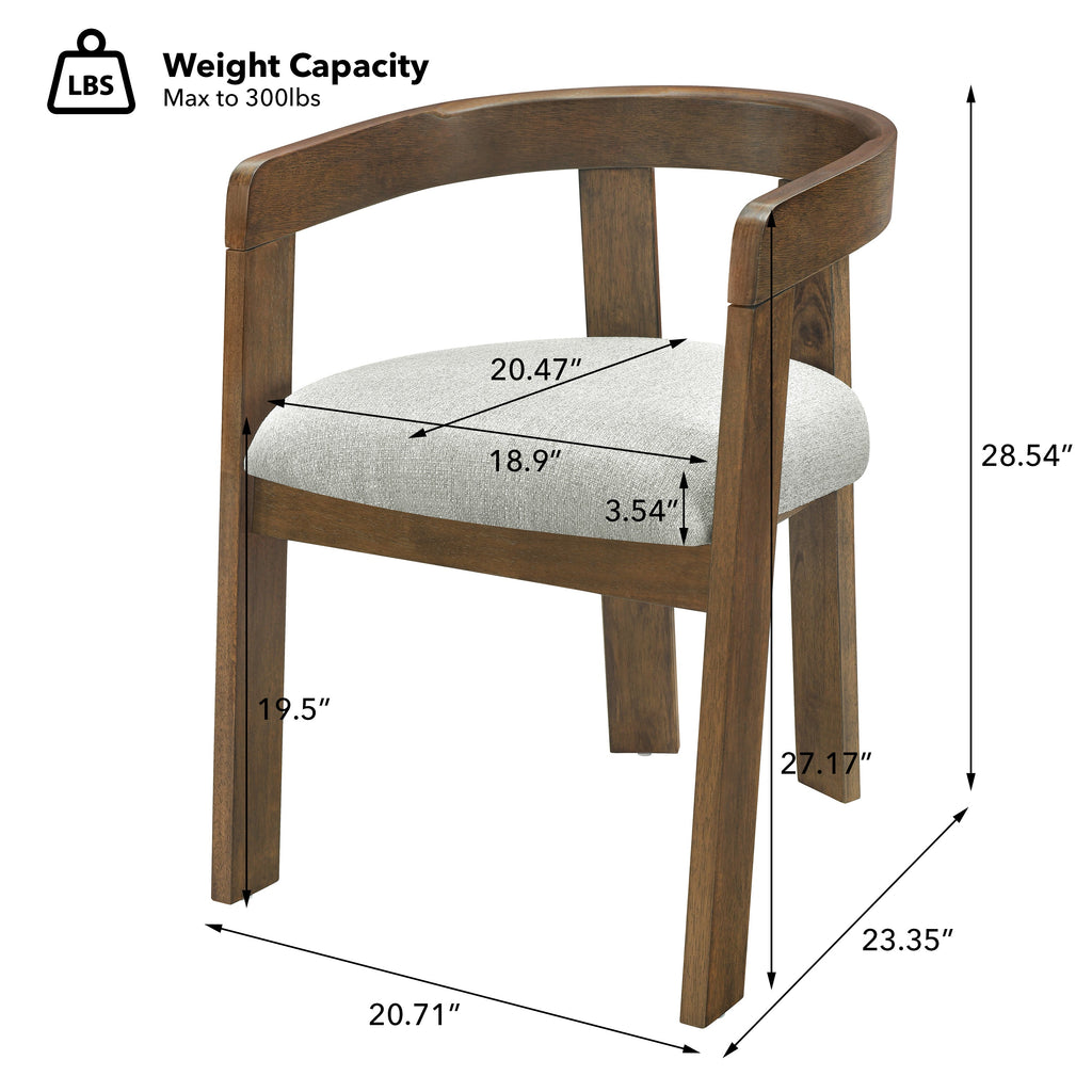 Modern Barrel Dining Chairs (Set of 2)