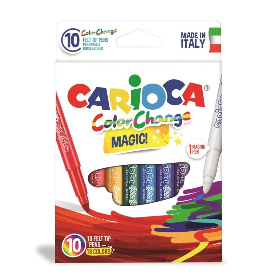 Carioca Magic Color Changing Markers Set with White Pen 10 Pieces