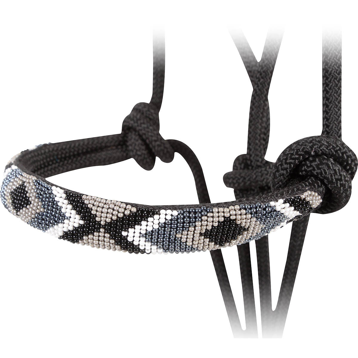 Cashel Beaded Patterned Rope Halter with 9 ft Lead