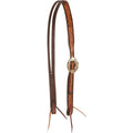 Cashel Two-Toned Floral Tooled Leather Split Ear Headstall