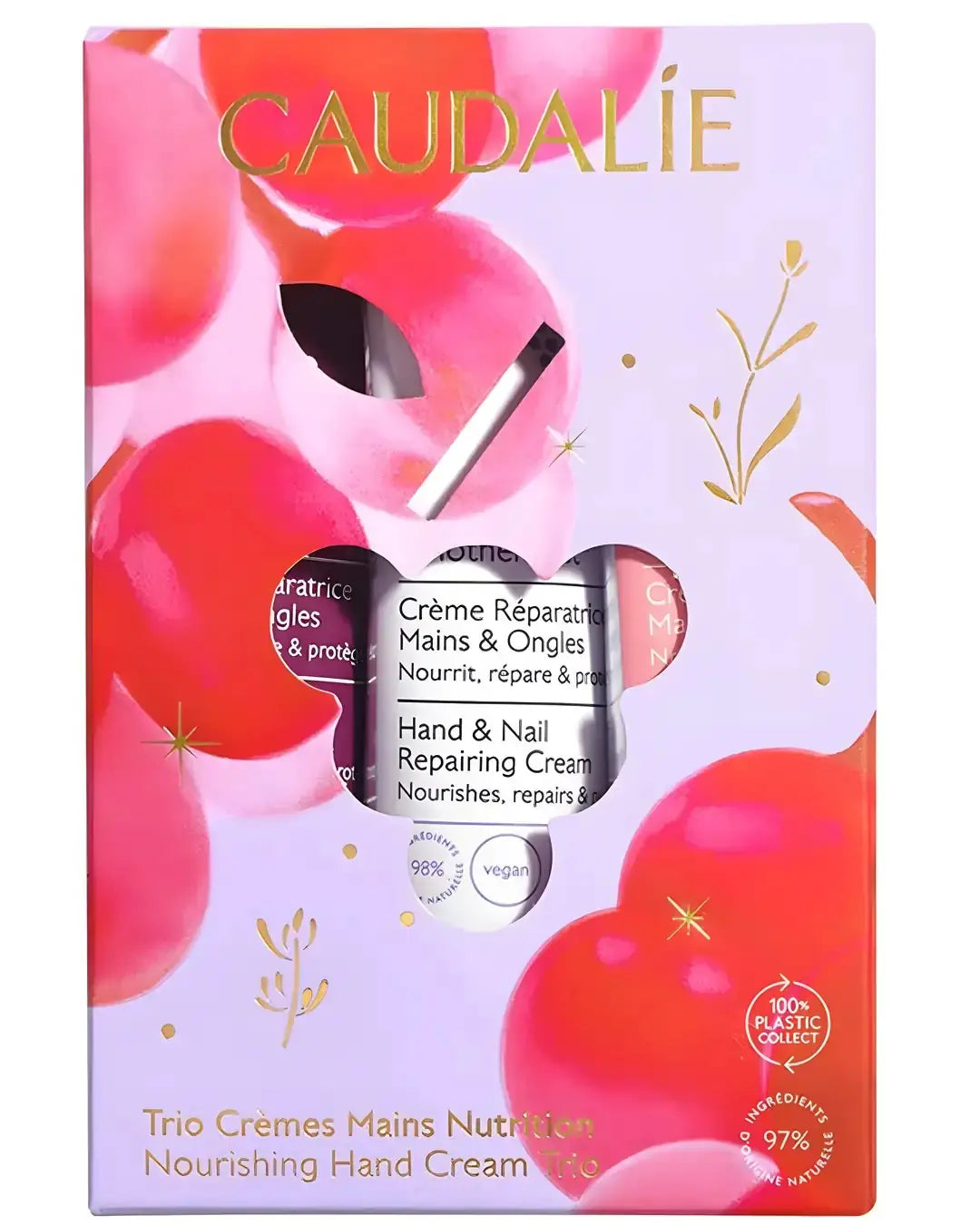 Caudalie Hand and Nail Cream Trio for Soft Skin 3 x 30 ml