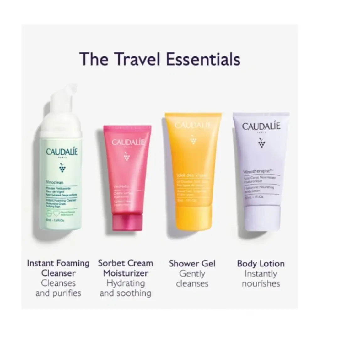 Caudalie Travel Essentials 4-Piece Set for Glowing Skin