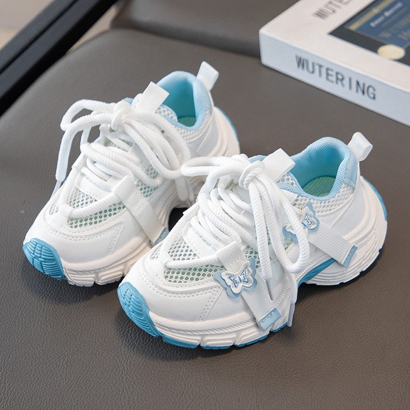 2026 Summer Hot-selling Baby Girls Mesh Dad Sneakers, Breathable Soft Sole Lightweight Comfortable Sports Shoes