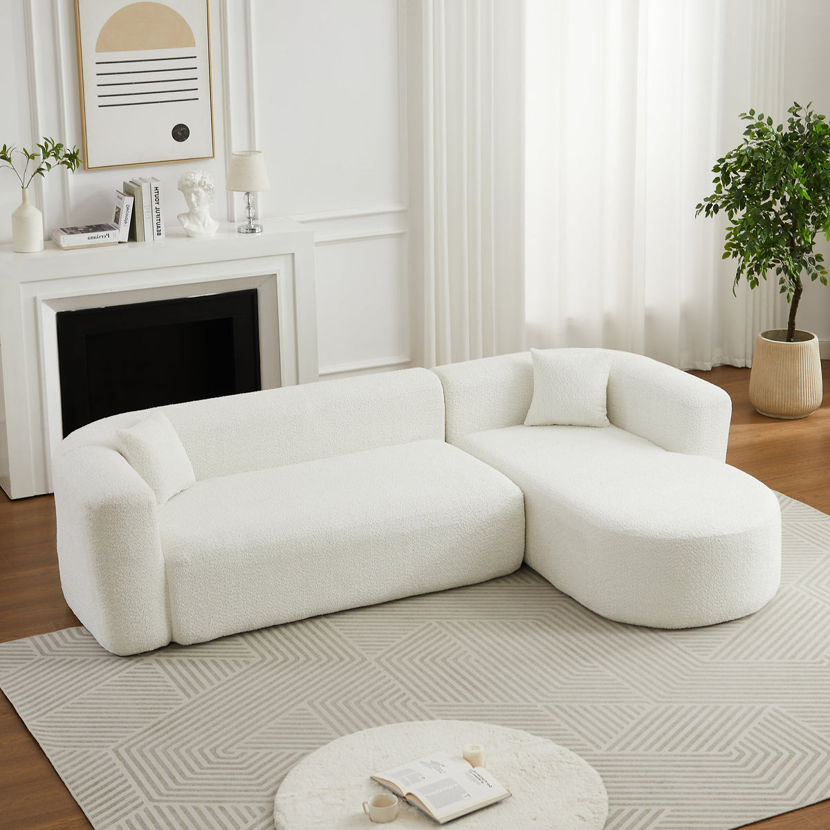 109.4" Modular Sectional Sofa in Beige