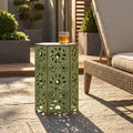 Galore 14" Side Table with Sunburst Cut Out Design