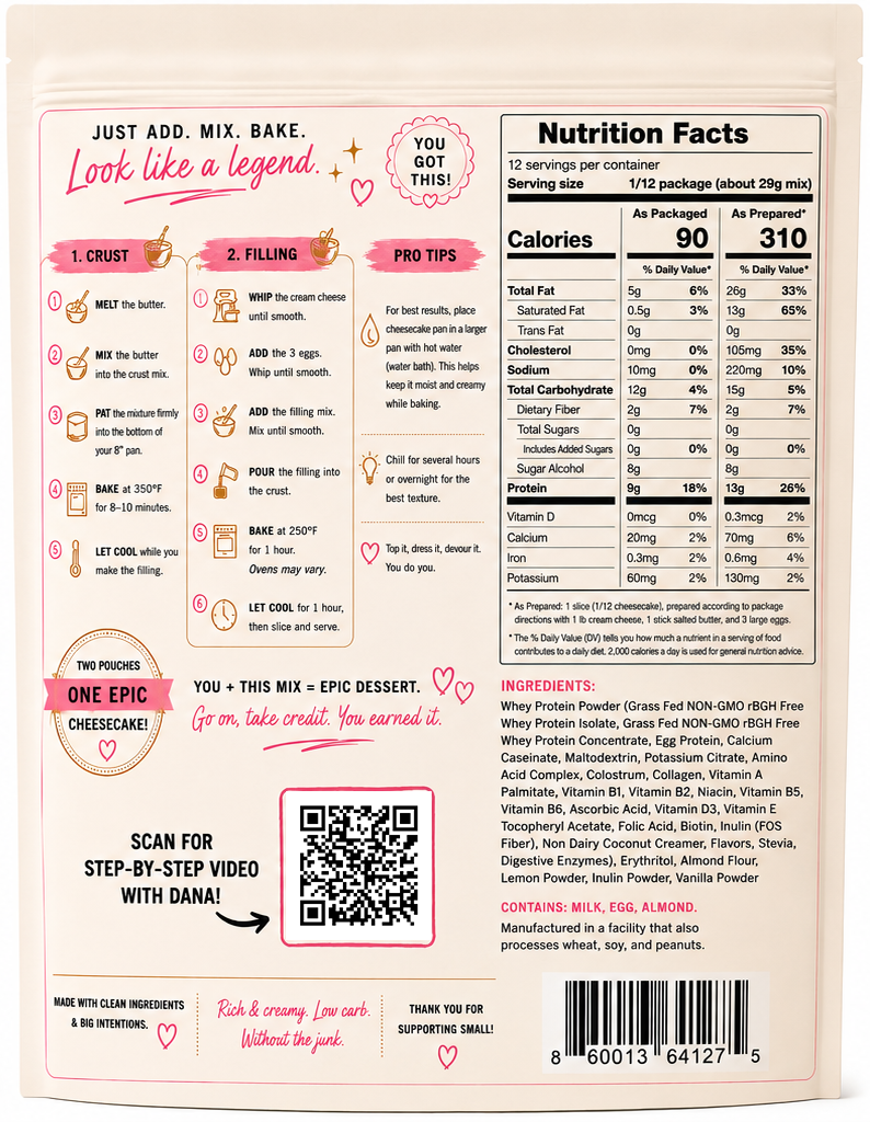Protein Cheesecake Mix – High Protein, Gluten-Free, 0g Sugar