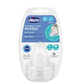 Chicco Physio Silicone Bottle Nipples Medium Flow 2+ Months 2 Pack