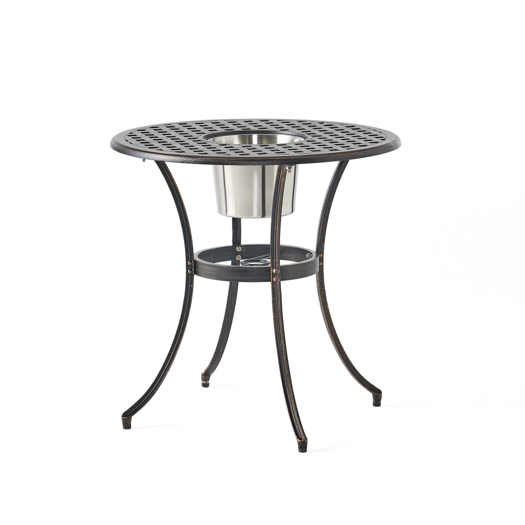 Camden 3PC Cast Bistro Set with Ice Bucket