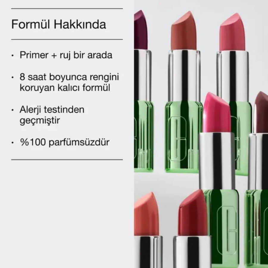 Clinique Pop Longwear Lipstick Vivid Color Petal Pop 3.9g