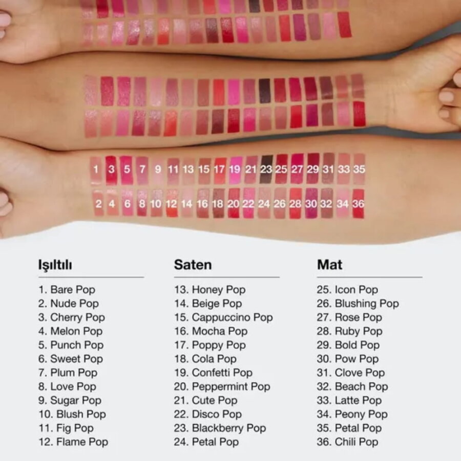 Clinique Pop Longwear Lipstick Vivid Color Petal Pop 3.9g