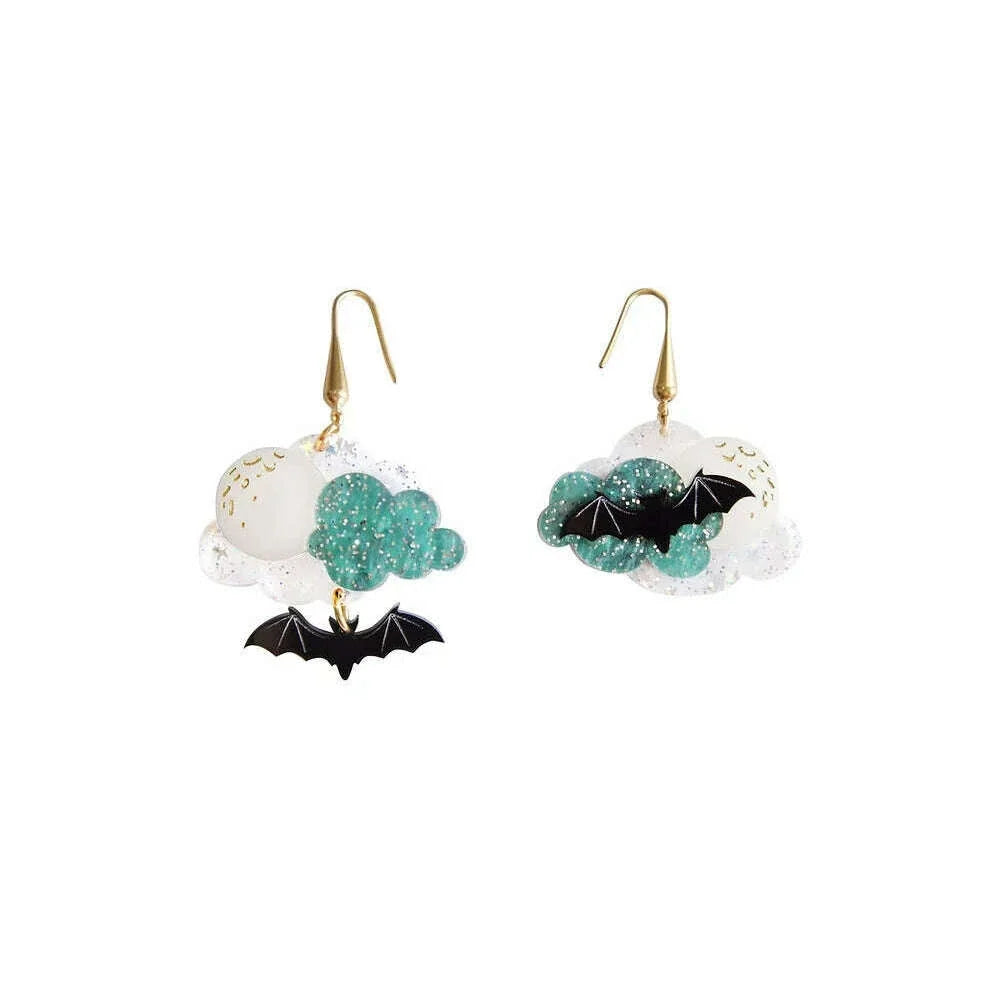 Cloud with Bats Halloween Earrings by Laliblue | PRE-ORDER SHIPS IN 2-3 WEEKS