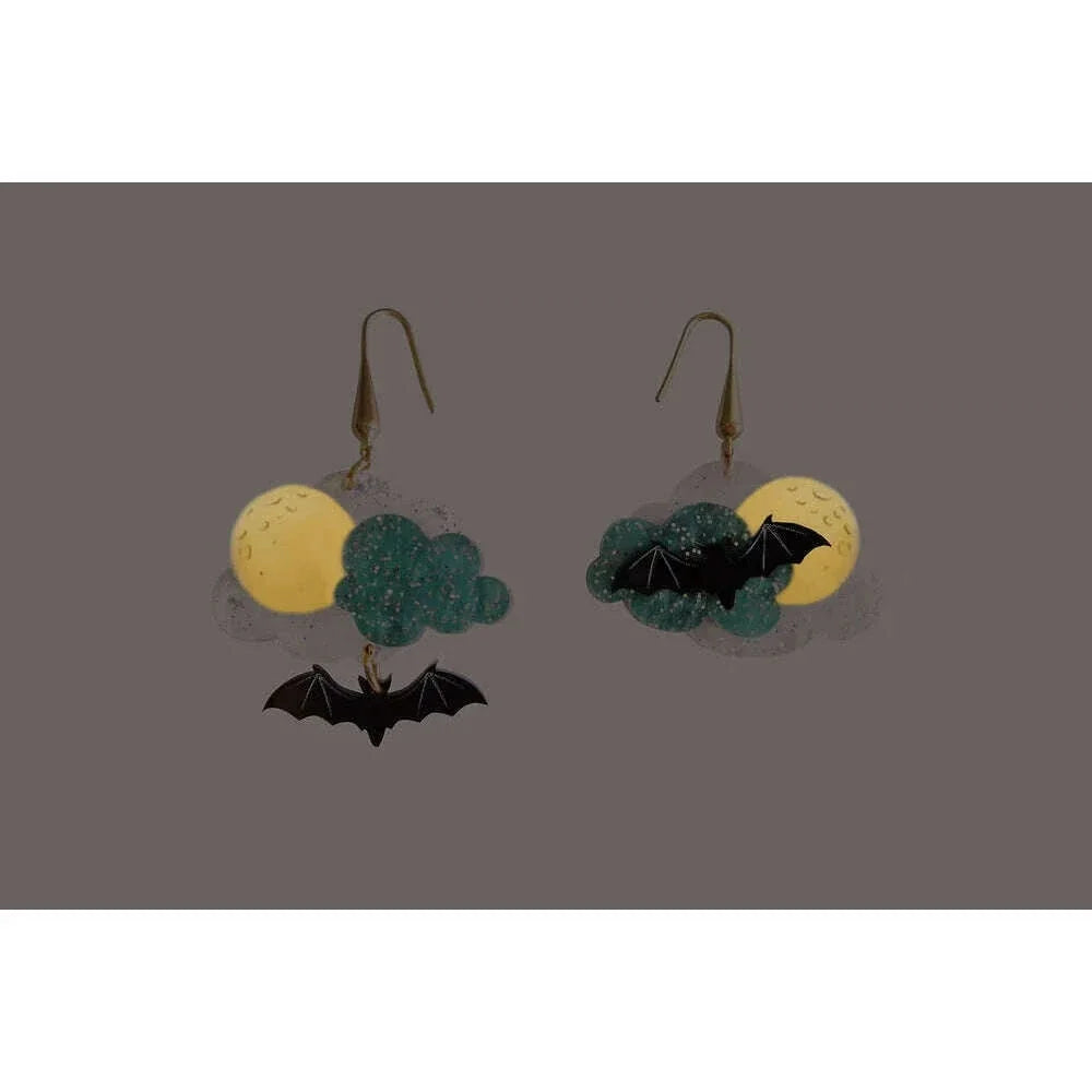 Cloud with Bats Halloween Earrings by Laliblue | PRE-ORDER SHIPS IN 2-3 WEEKS