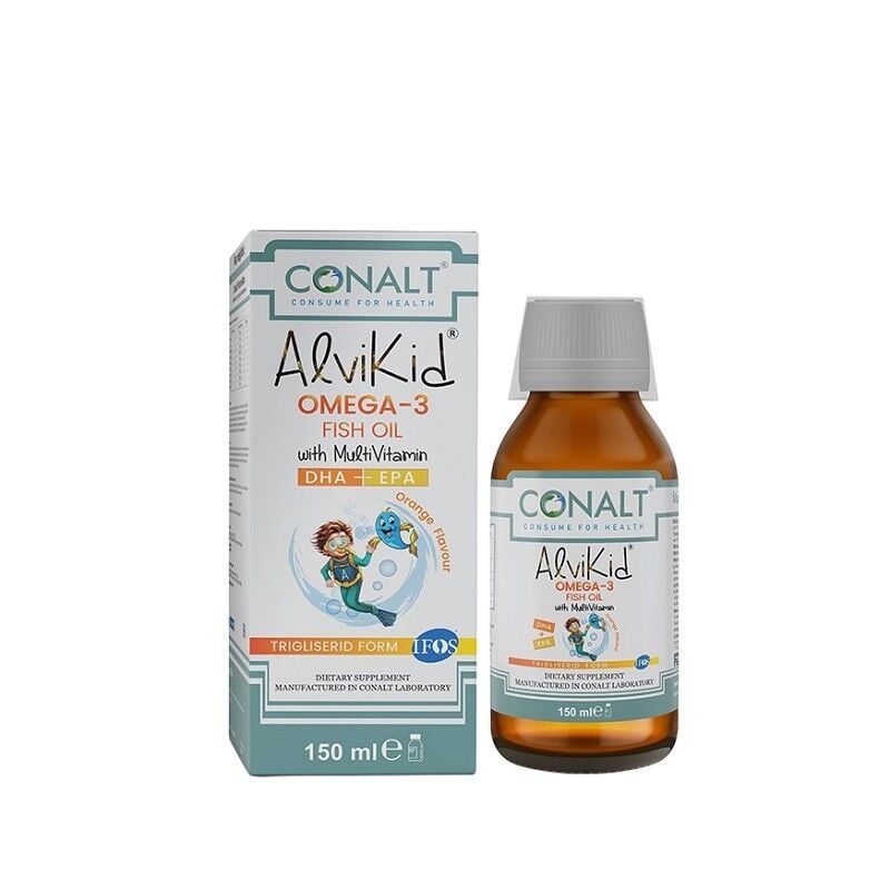 Conalt Alvikid Omega-3 Orange Flavor Dietary Supplement 150 ml