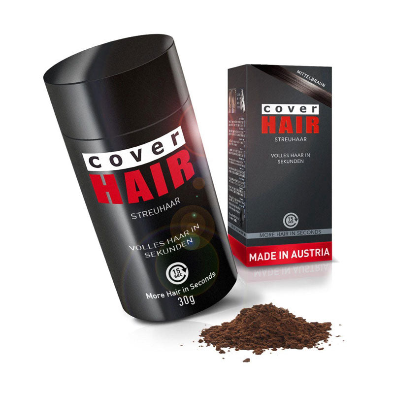 Cover Hair Hair Building Fibers Medium Brown 30g