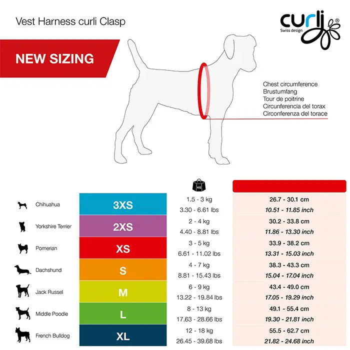 Curli Vest Harness Clasp Air-Mesh Blue Dog Harness 3X-Small