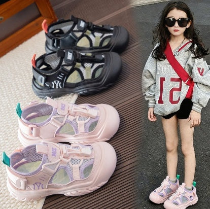 2026 Summer New Kids Sports Sandals, Boys Anti-slip Toe-protection Sandals, Girls Hollow Out Breathable Beach Shoes