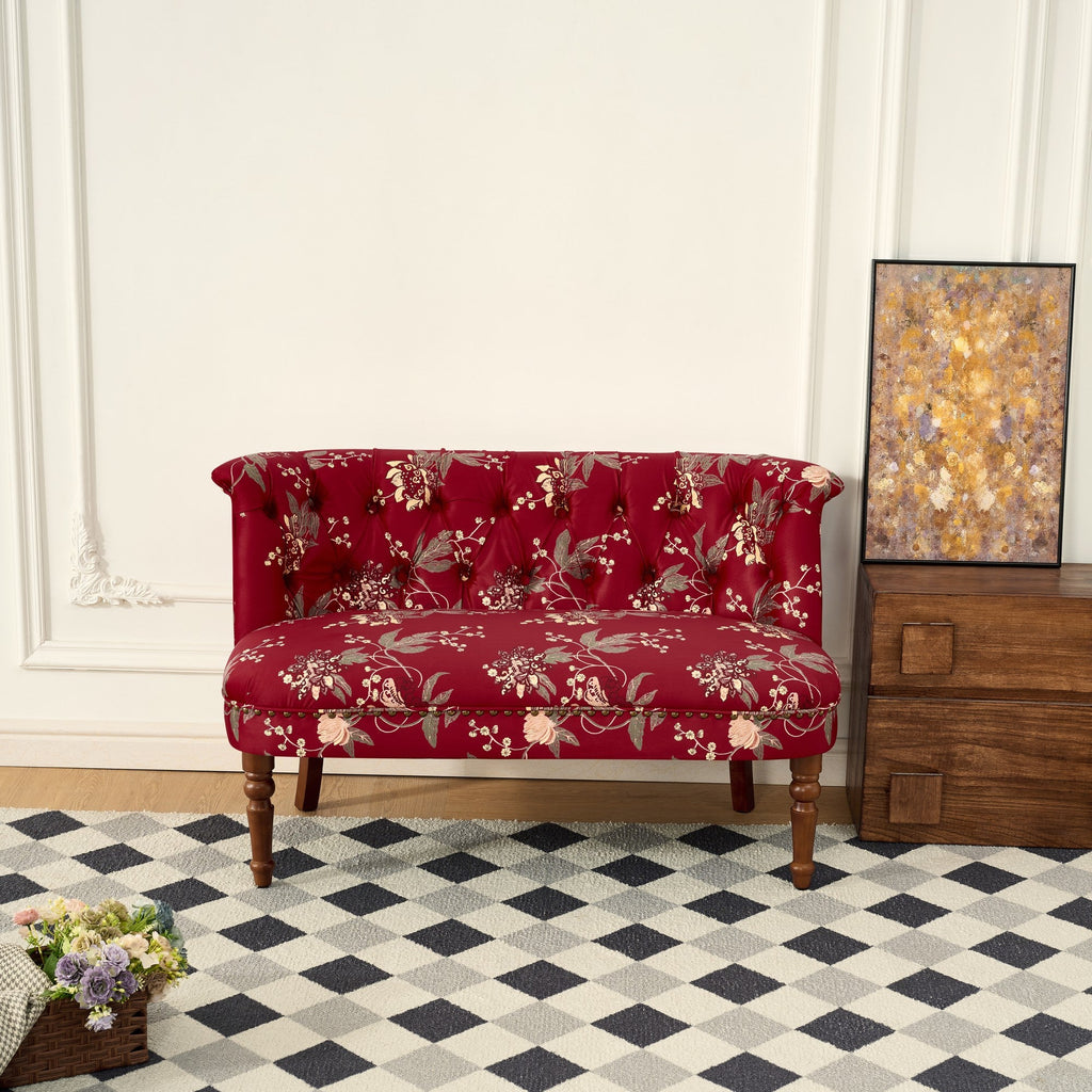 European Style Wine Red Sofa Chair