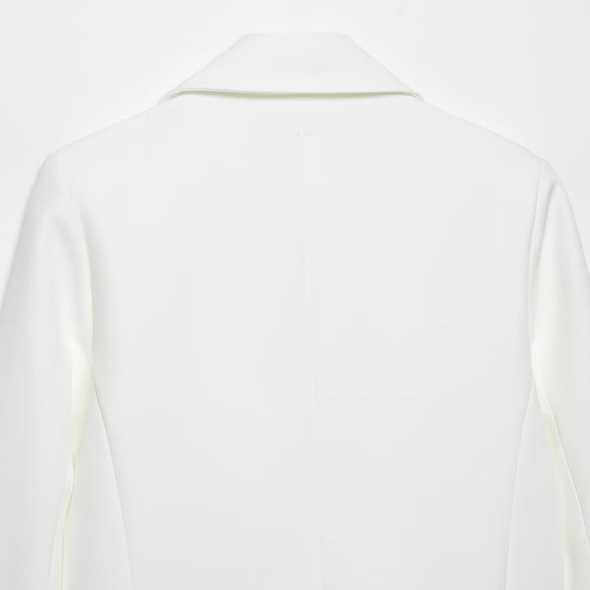 Womens Short Double-breasted Blazer With Shoulder Pads