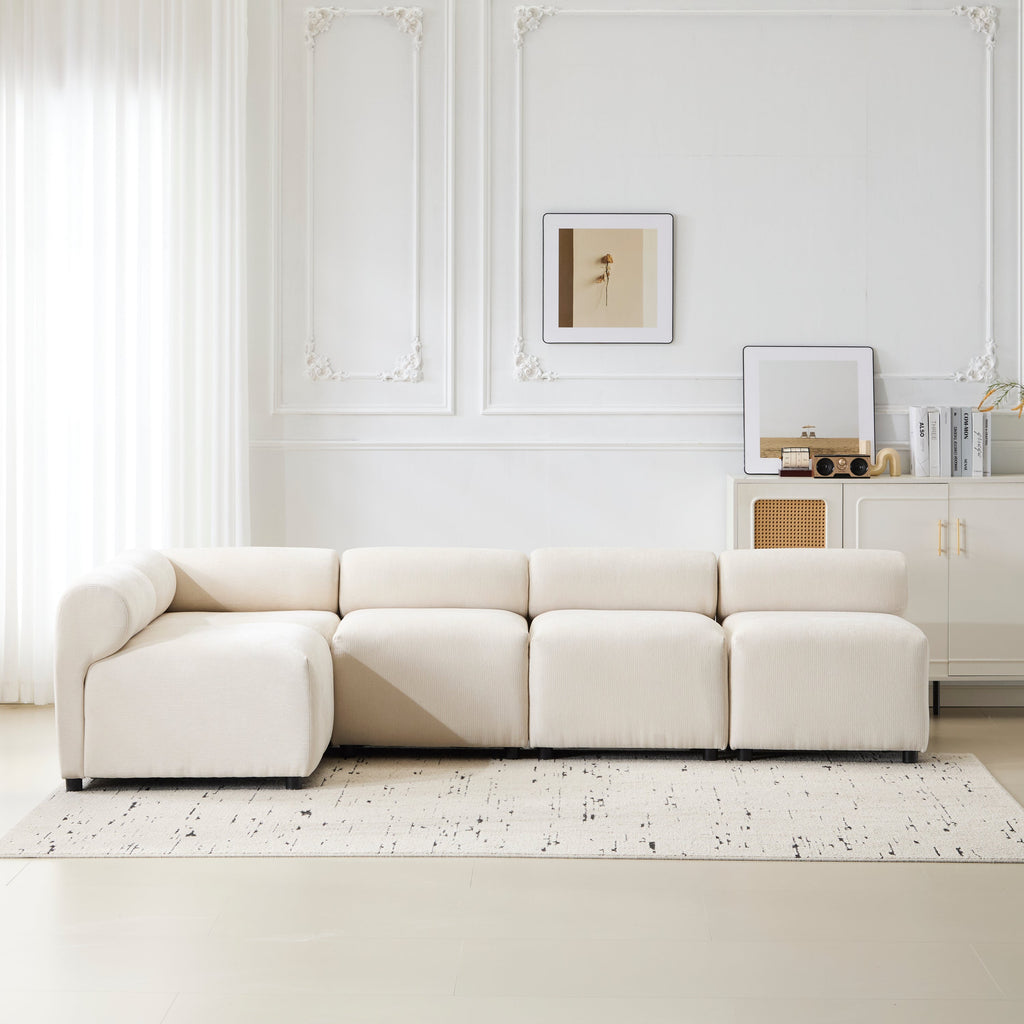 Evelyn 5-Piece L Shaped Modular Sectional Sofa Couch