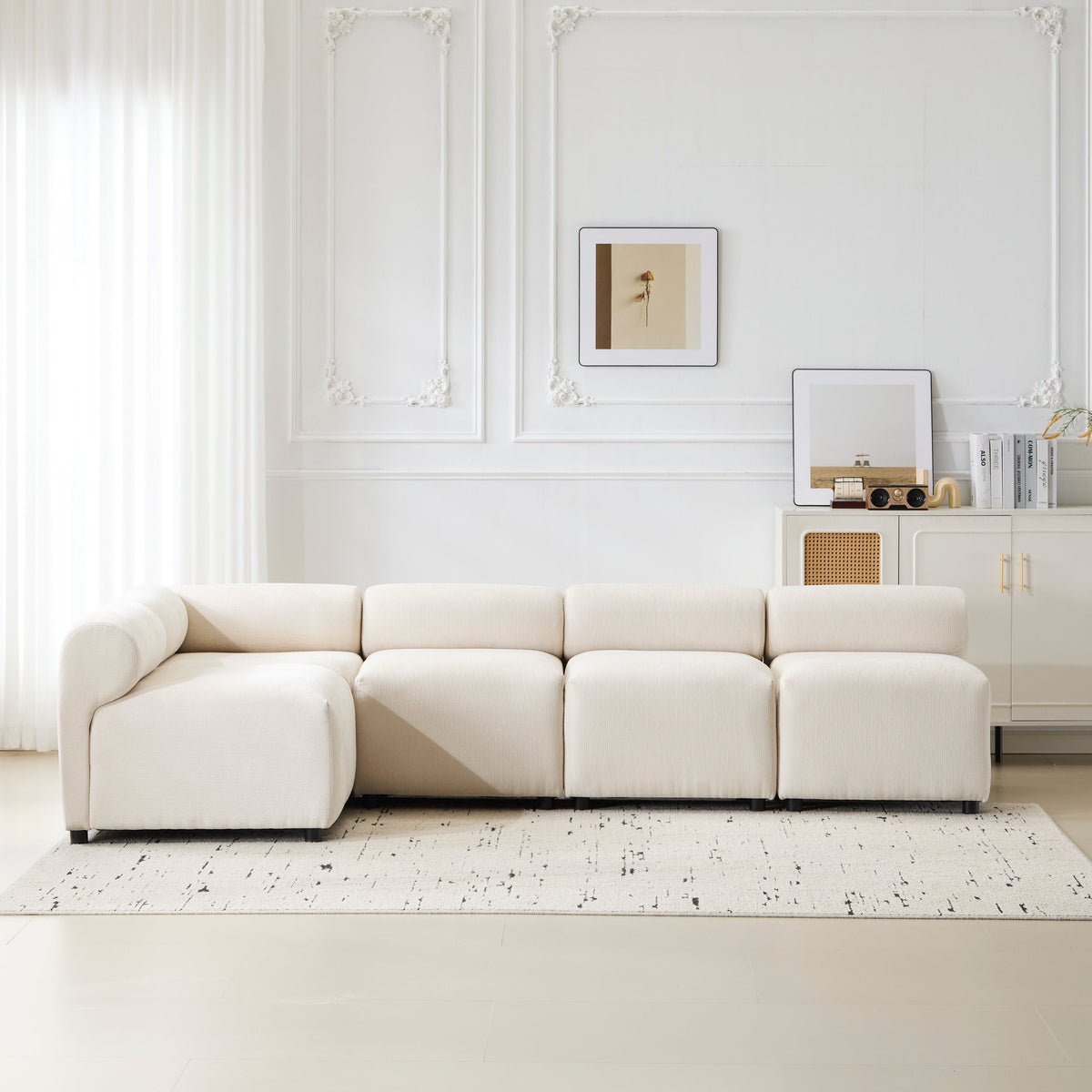 Evelyn 5-Piece L Shaped Modular Sectional Sofa Couch