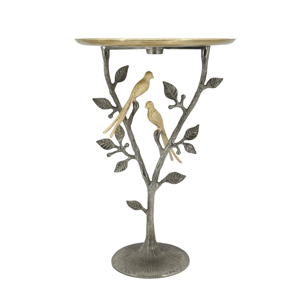 24-inch Metal Dual Bird Side Table