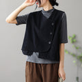 Retro Womens Vest Casual Jacket
