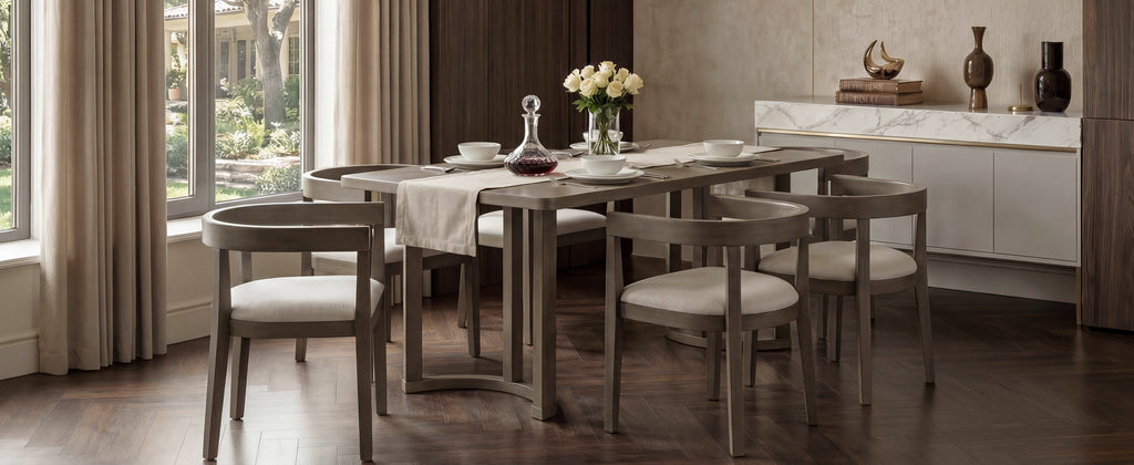TREXM 7 Piece Dining Table Set for 6