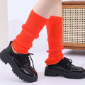 Winter Fashion Ribbed Knitted Hot Sale Harajuku Neon Long Socks Winter Boot Gaiters Clubwear Women Girls Japanese Lolita Leg Warmer