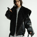 Mid-length Heavyweight PU Leather Silhouette Jacket