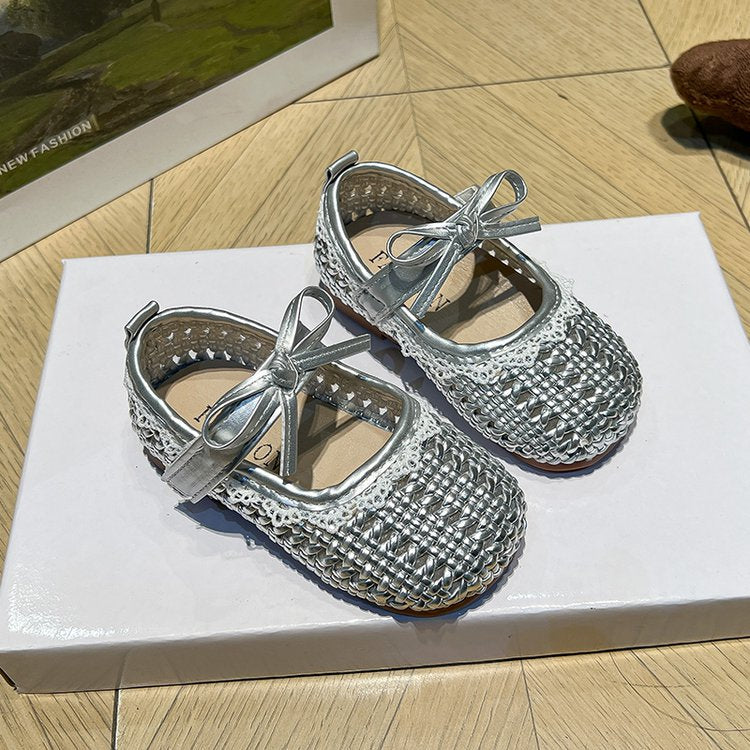 Children's Fashion Hollow Princess Shoes Summer New Style Girls' Soft Bottom Hollow Baotou Little Girls' Anti Slip Sandals