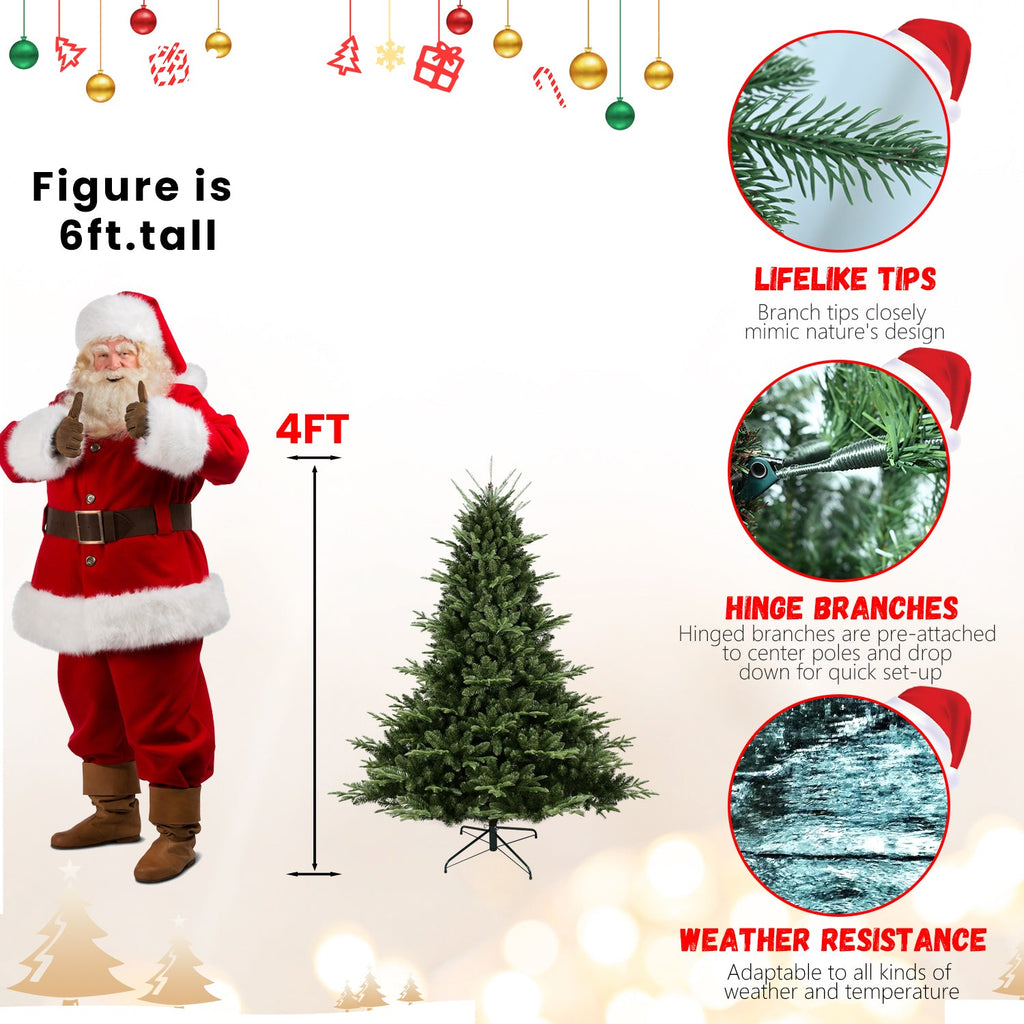 Full-Shaped 4FT Christmas Tree with 714 Tips