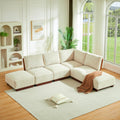 Velora 116 in. 6-Piece L Shaped Boucle Modular Sectional Sofa