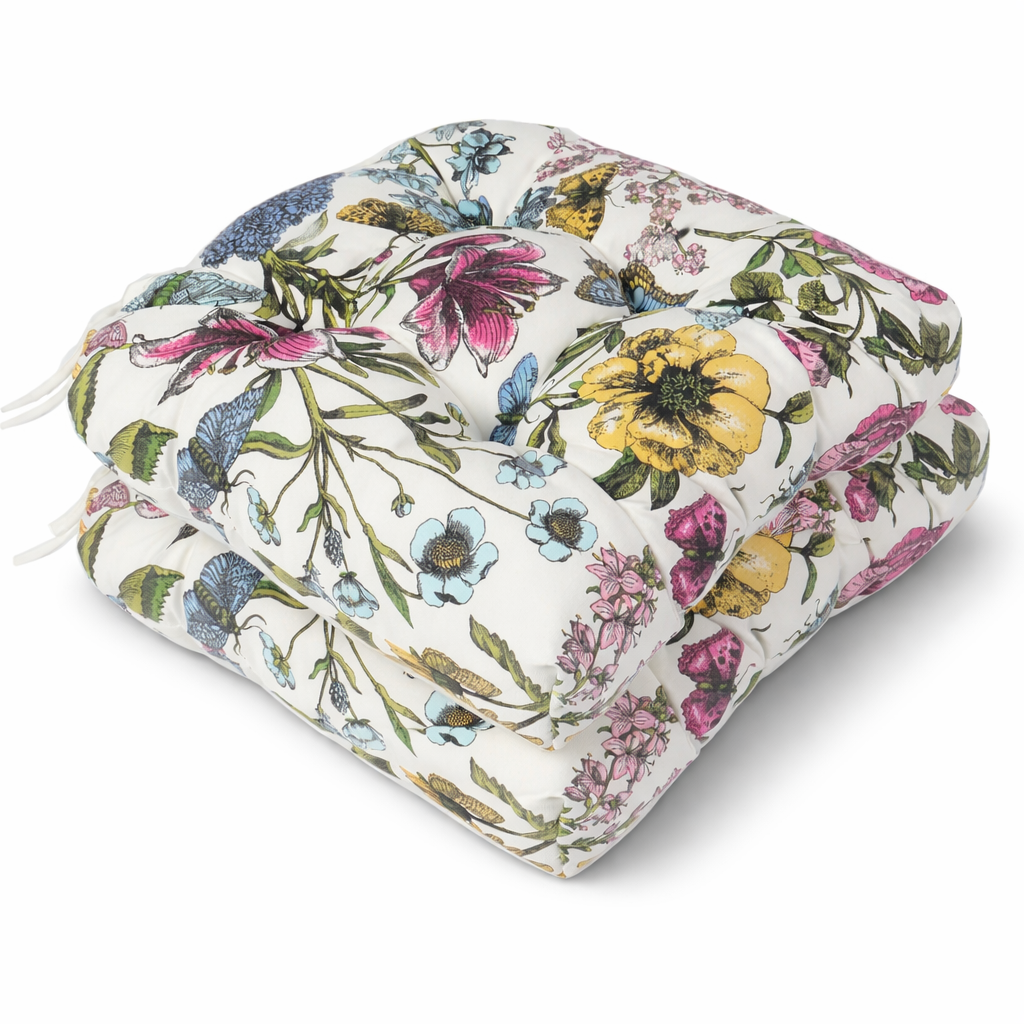 Outdoor Chair Cushions Set of 2 - Botanical Floral Print