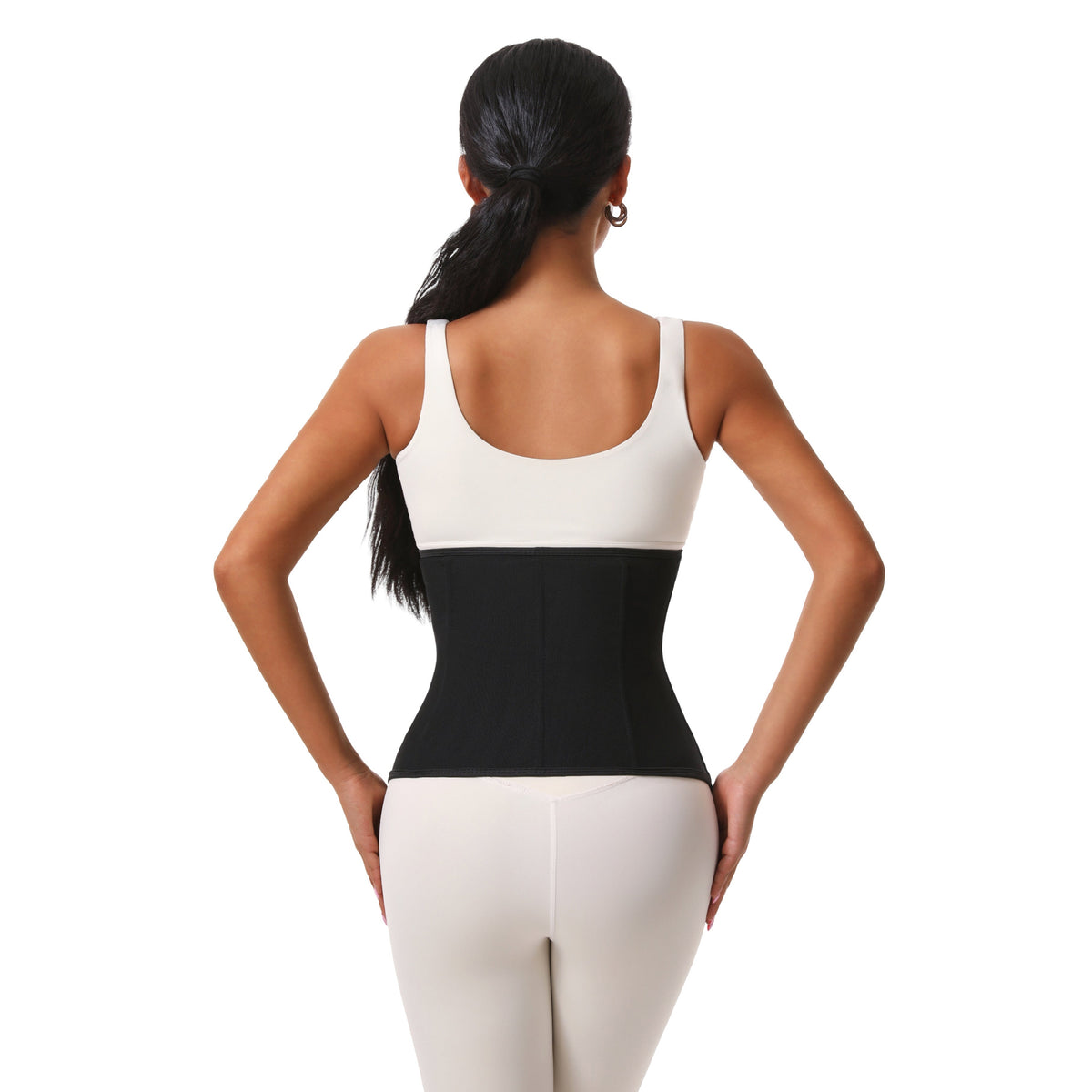 Cross-Border Mesh Waistband, Tummy Control, Tight Belt, Shapewear, Waist Restraint, Zipper Corset, 13 Steel Bone Body Shaping Girdle