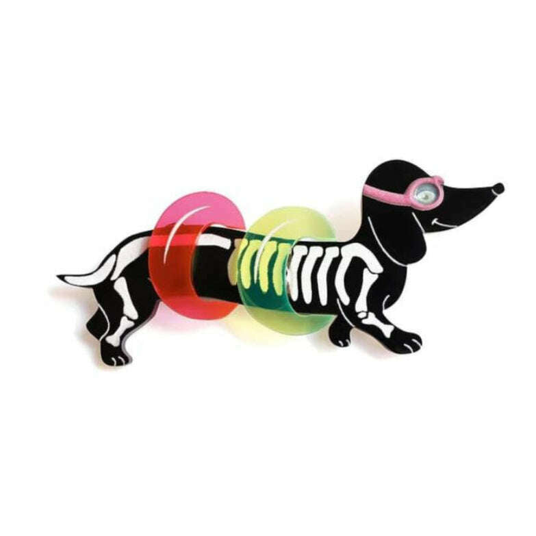 Dachshund Brooch with Floats by Laliblue | PRE-ORDER SHIPS IN 2-3 WEEKS