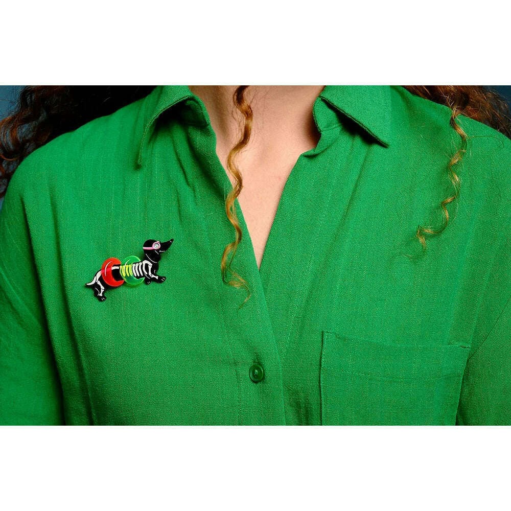 Dachshund Brooch with Floats by Laliblue | PRE-ORDER SHIPS IN 2-3 WEEKS