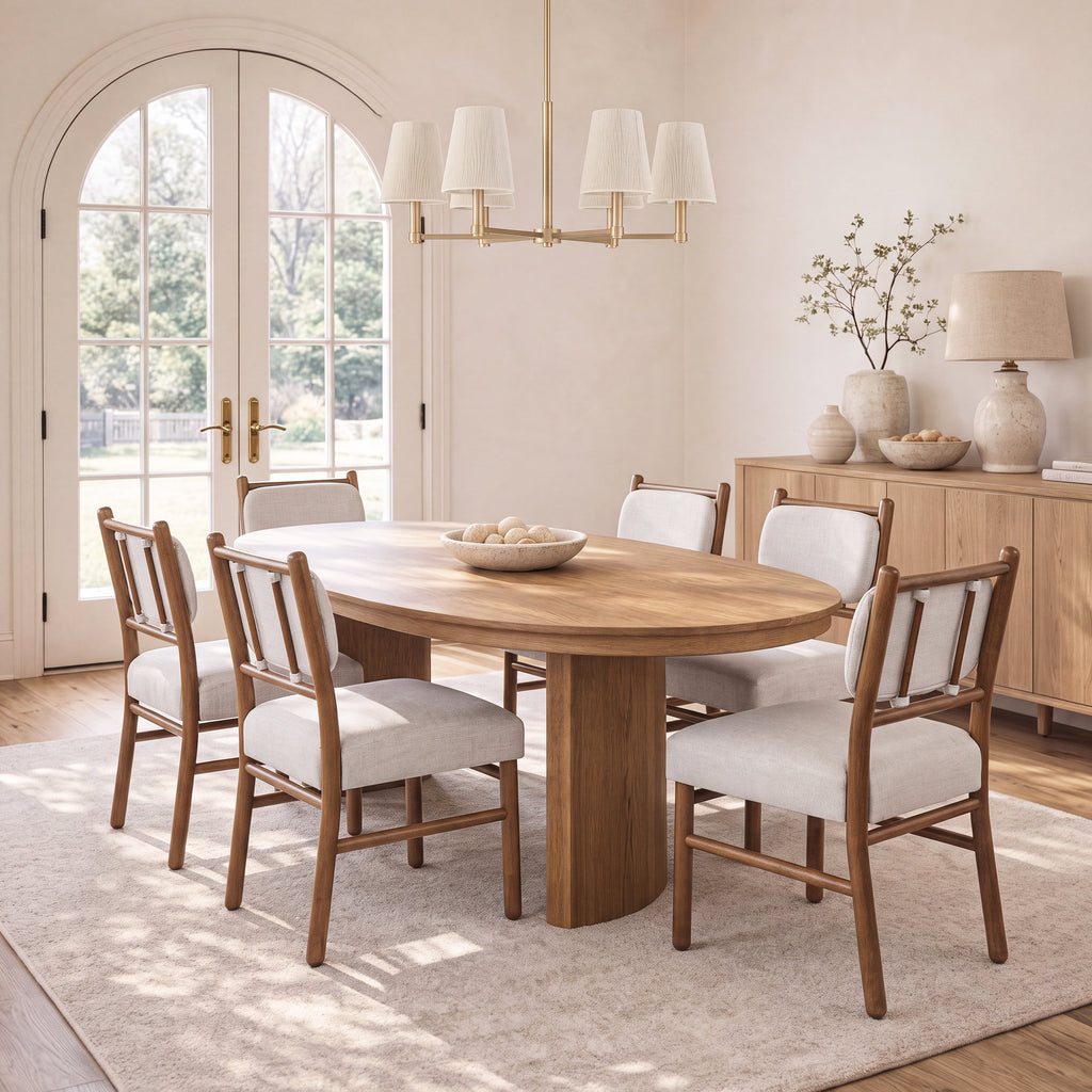 Fabric Upholstered Dining Chairs, Set of 2