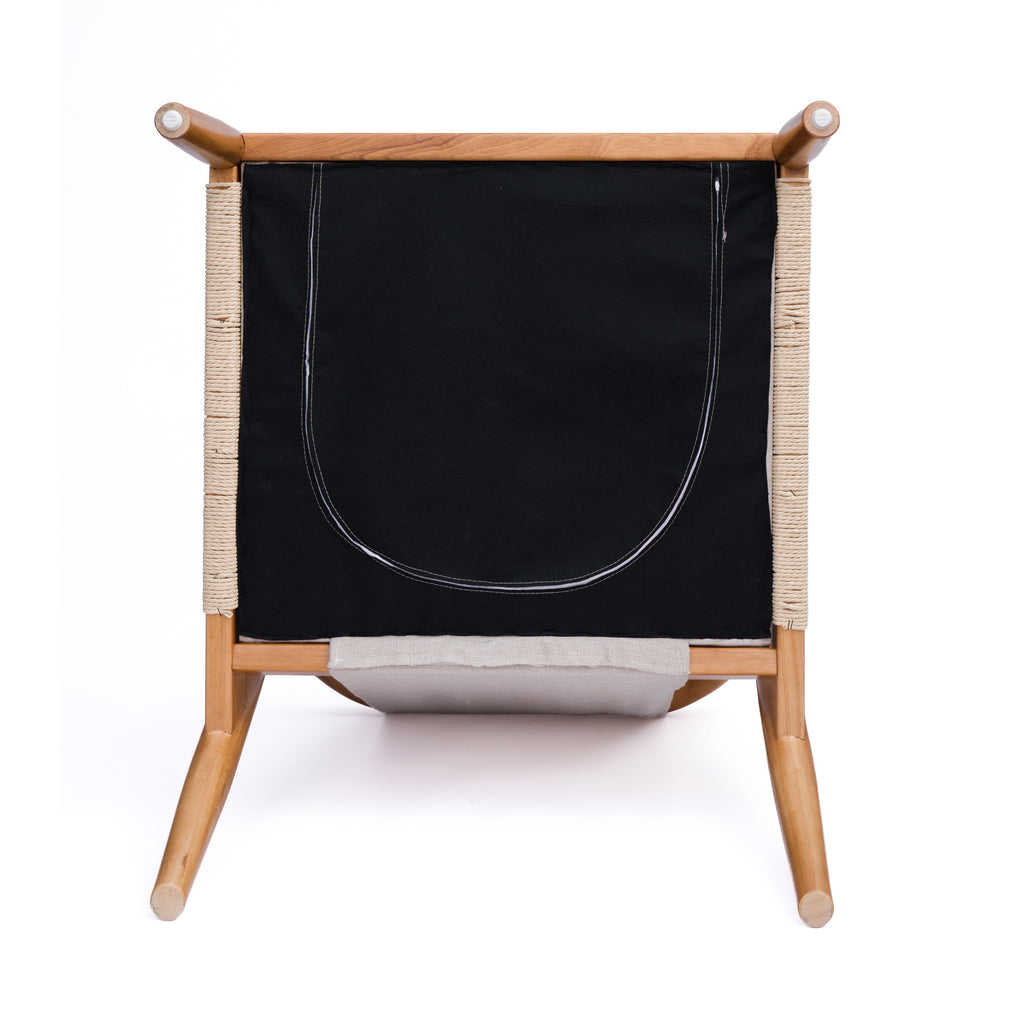 Accent Chair with Solid Hardwood Frame and Hand-Woven Paper Rope Arm