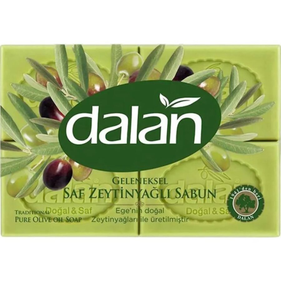 Dalan Olive Oil Pure Bath Soap Bar for Gentle Cleansing 4x150g