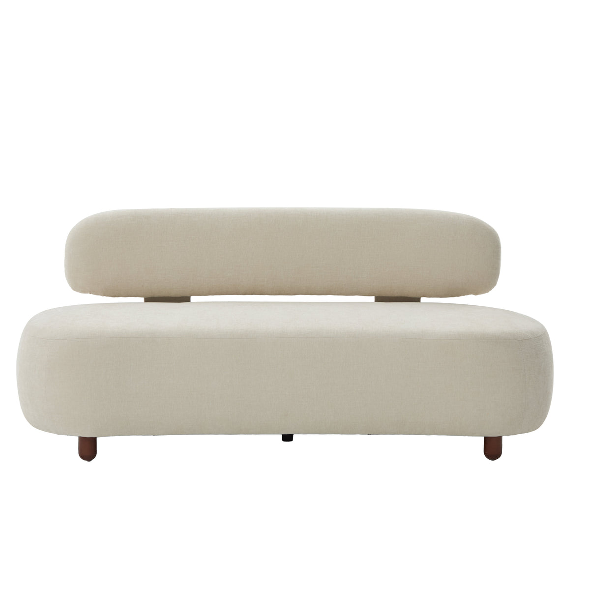 Lunara 66 in. Modern Curved Upholstered Chenille Sofa