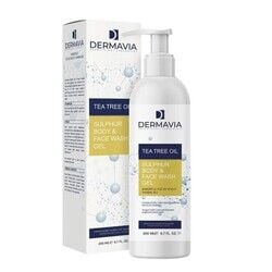 Dermavia Sulfur Face & Body Wash Gel for Blemish-Prone Skin 200ml