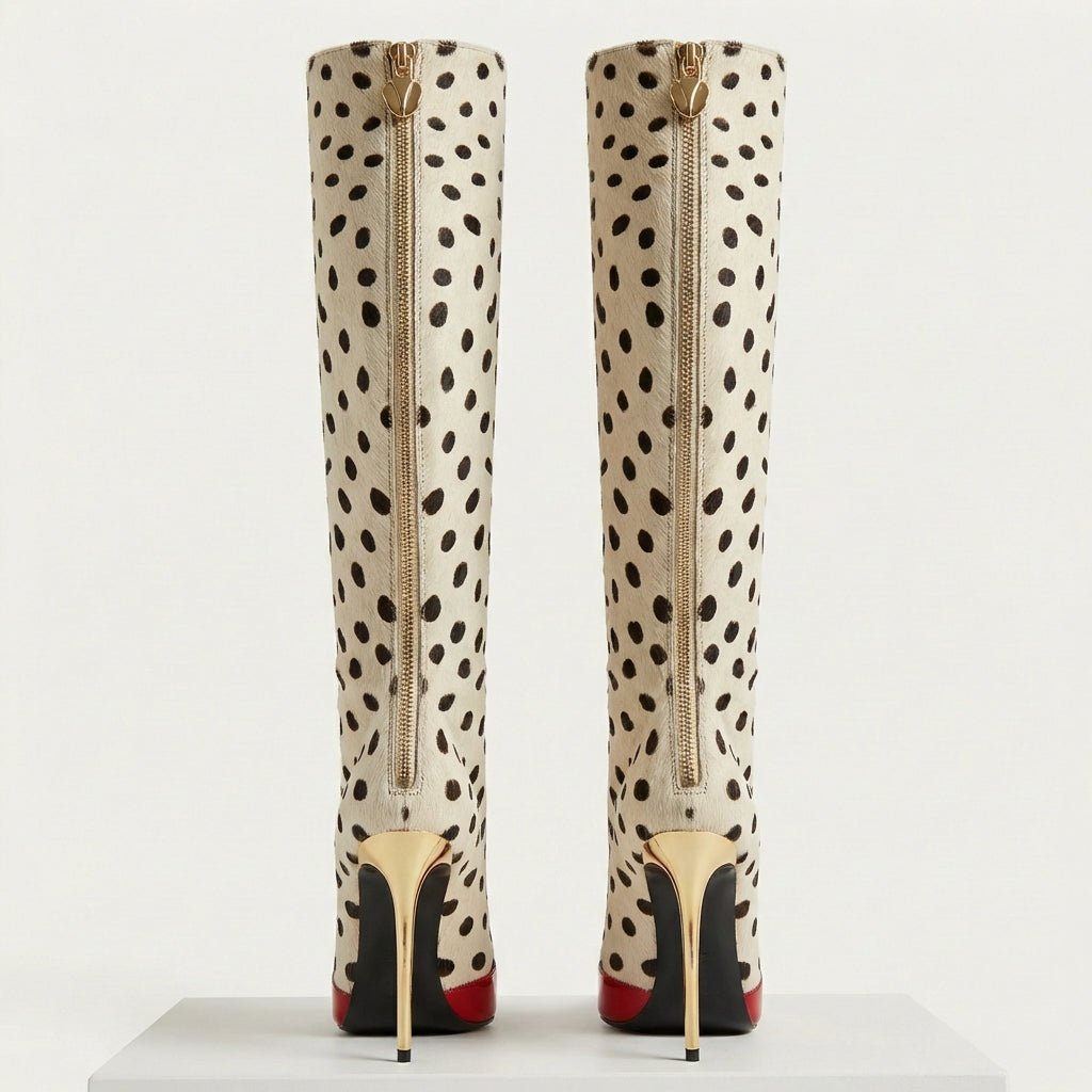 Devenir Pony Hair Knee-High Boot