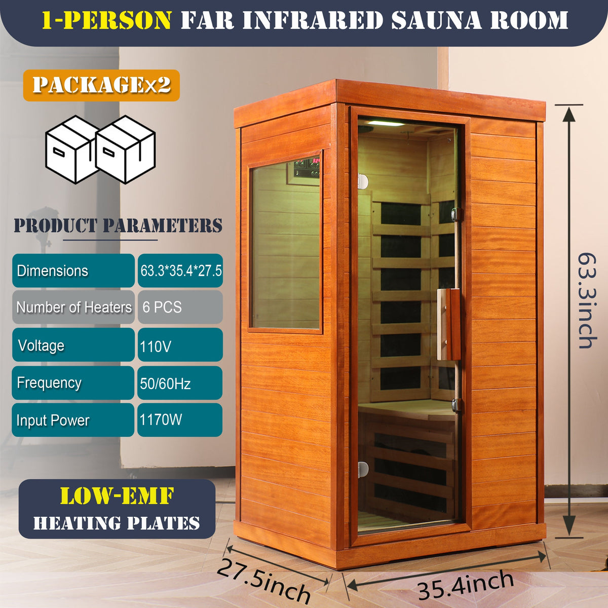 Infrared Indoor Dry Sauna Room