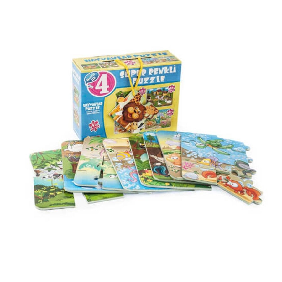 Diytoy Animals 4-in-1 Children's Puzzle Set for Skill Development