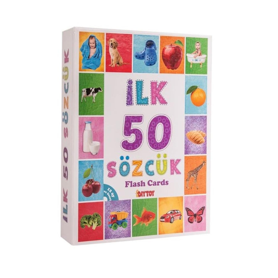 Diytoy First 50 Words Educational Flash Cards for Toddlers