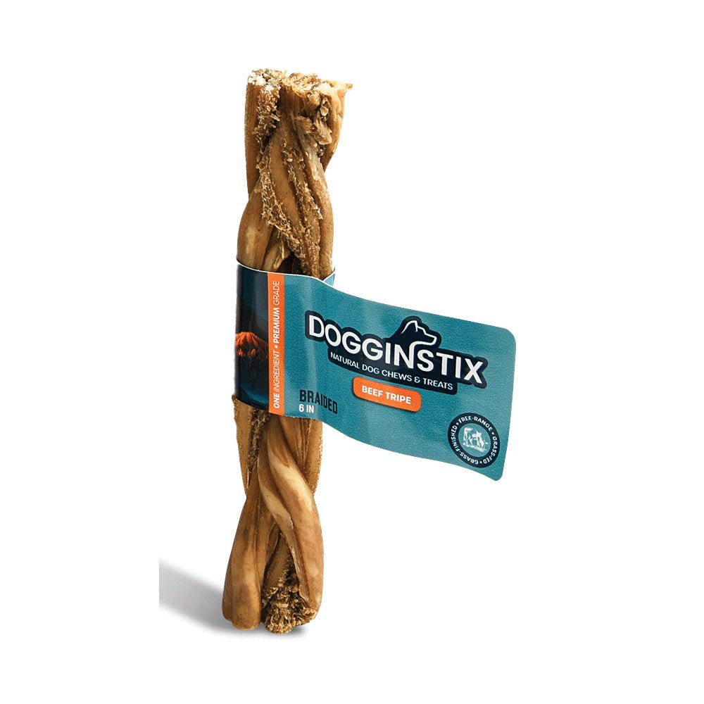 Dogginstix Braided Beef Tripe Natural Dog Chew – Digestible, Nutrient Rich, Omega 3