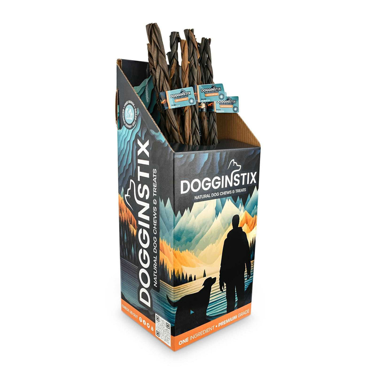 Dogginstix Braided Lamb Collagen Dog Chew – Long Lasting, Digestible, High Protein Rawhide Alternative