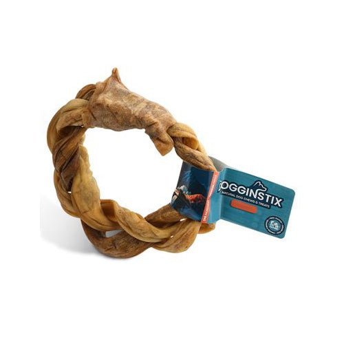 Dogginstix Braided Lamb Collagen Ring Chew Dog Treat – Natural, Grass-Fed, Low Fat