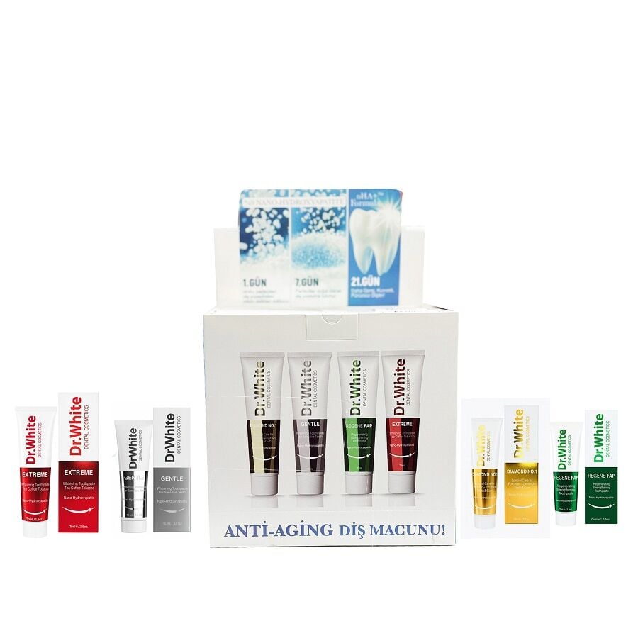 Dr. White Anti Aging Toothpaste Nano Set 4-Piece Kit