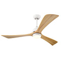 52" Solid Wood Blades Ceiling Fan with Light and Remote Control